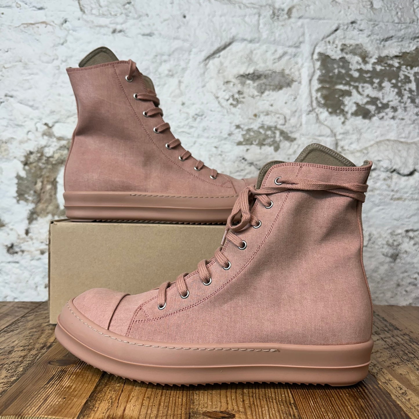 Rick Owens High Triple Dark Pink Sneaker Sz 12 (45) DS