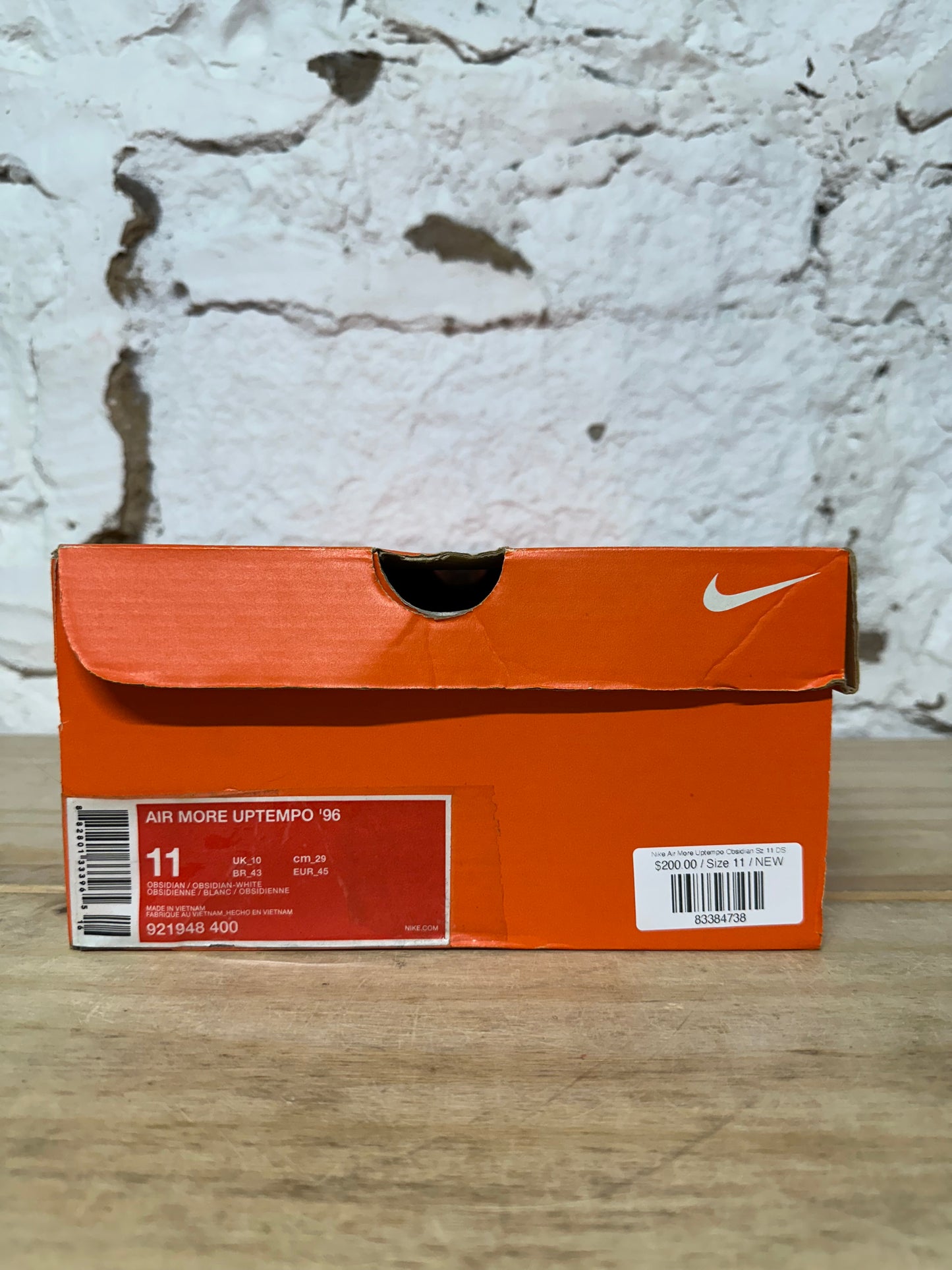 Nike Air More Uptempo Obsidian Sz 11 DS