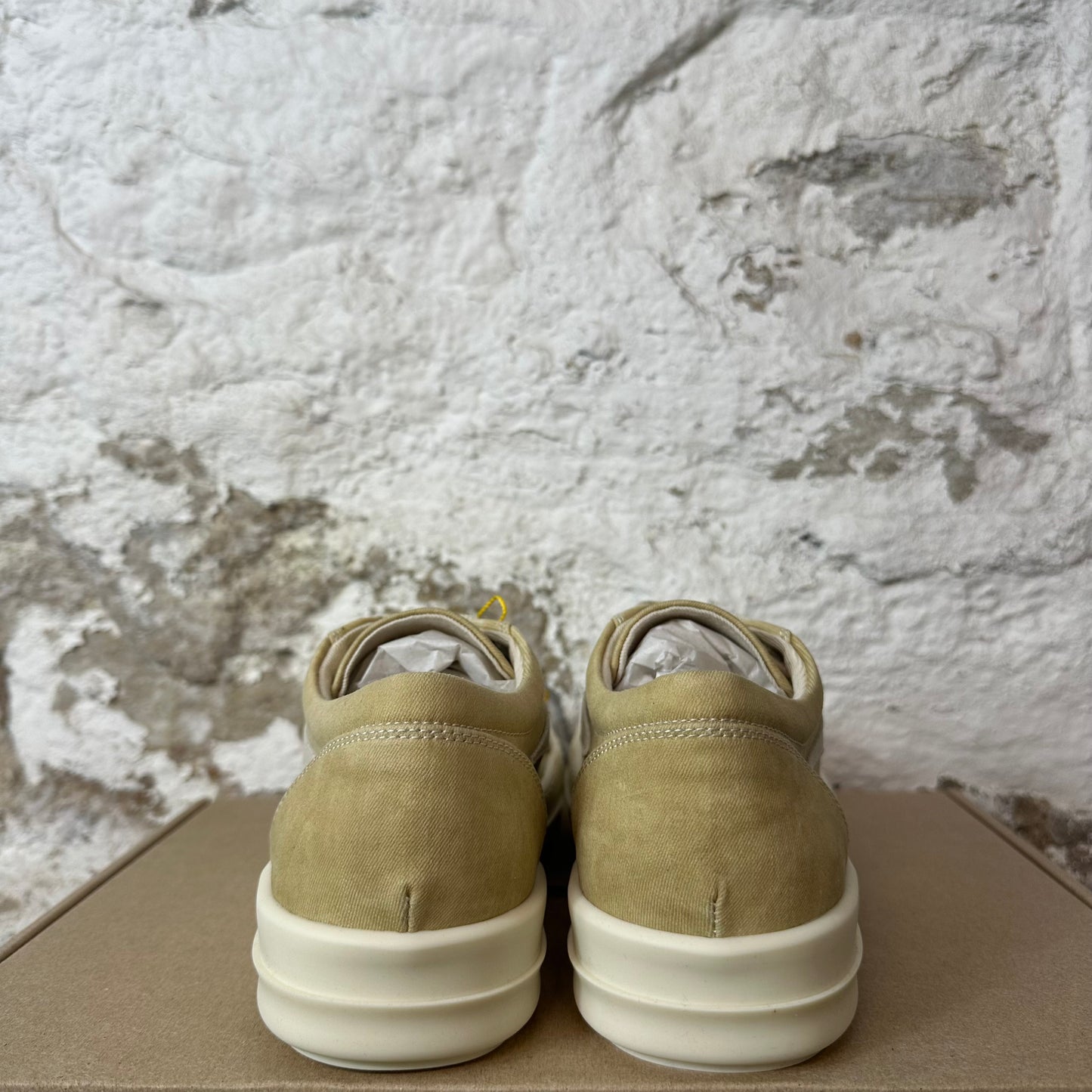 Rick Owens Parchment Milk Low Top Sneaker DS