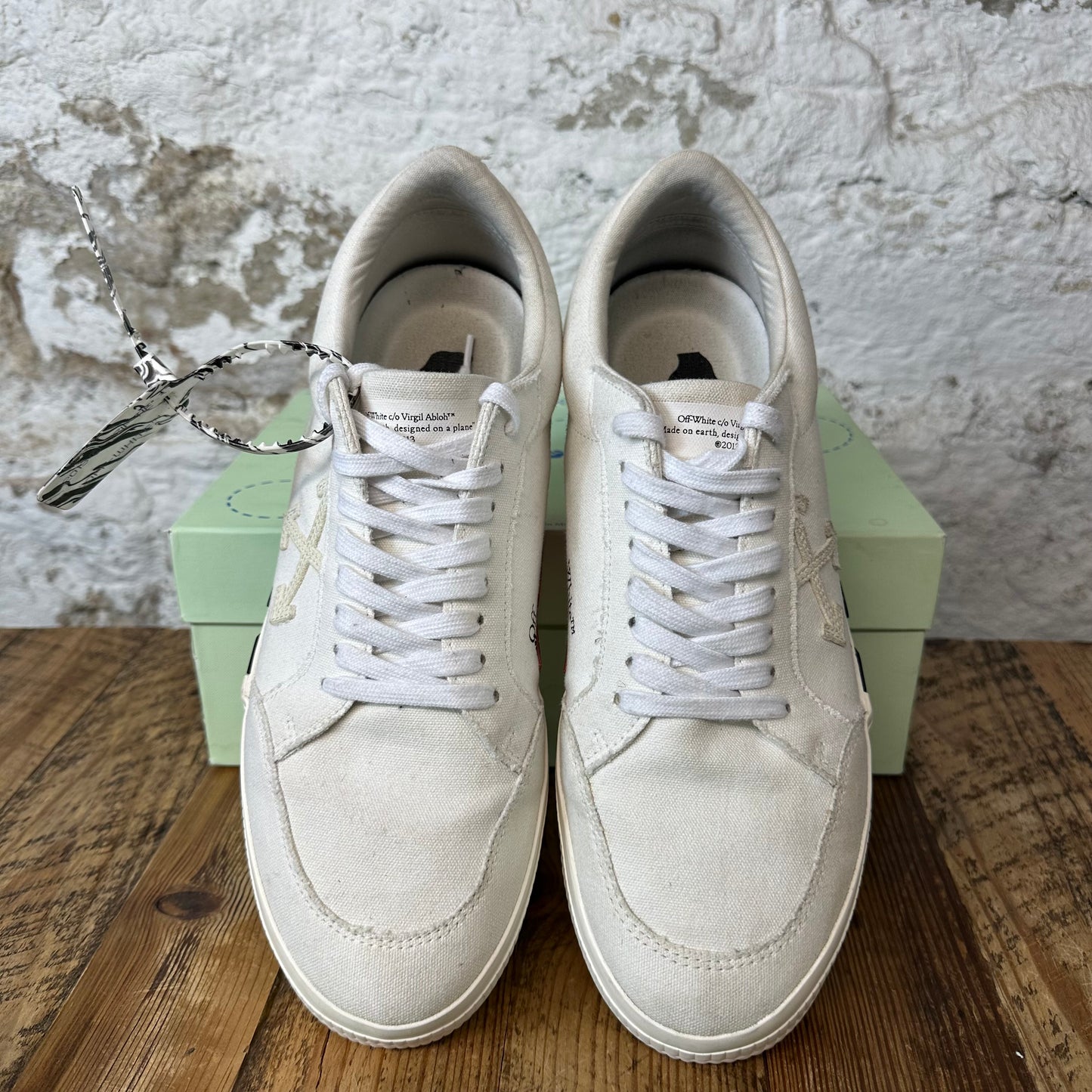 Off-White Cream Arrow White Vulc Sneaker Sz 13 (46)