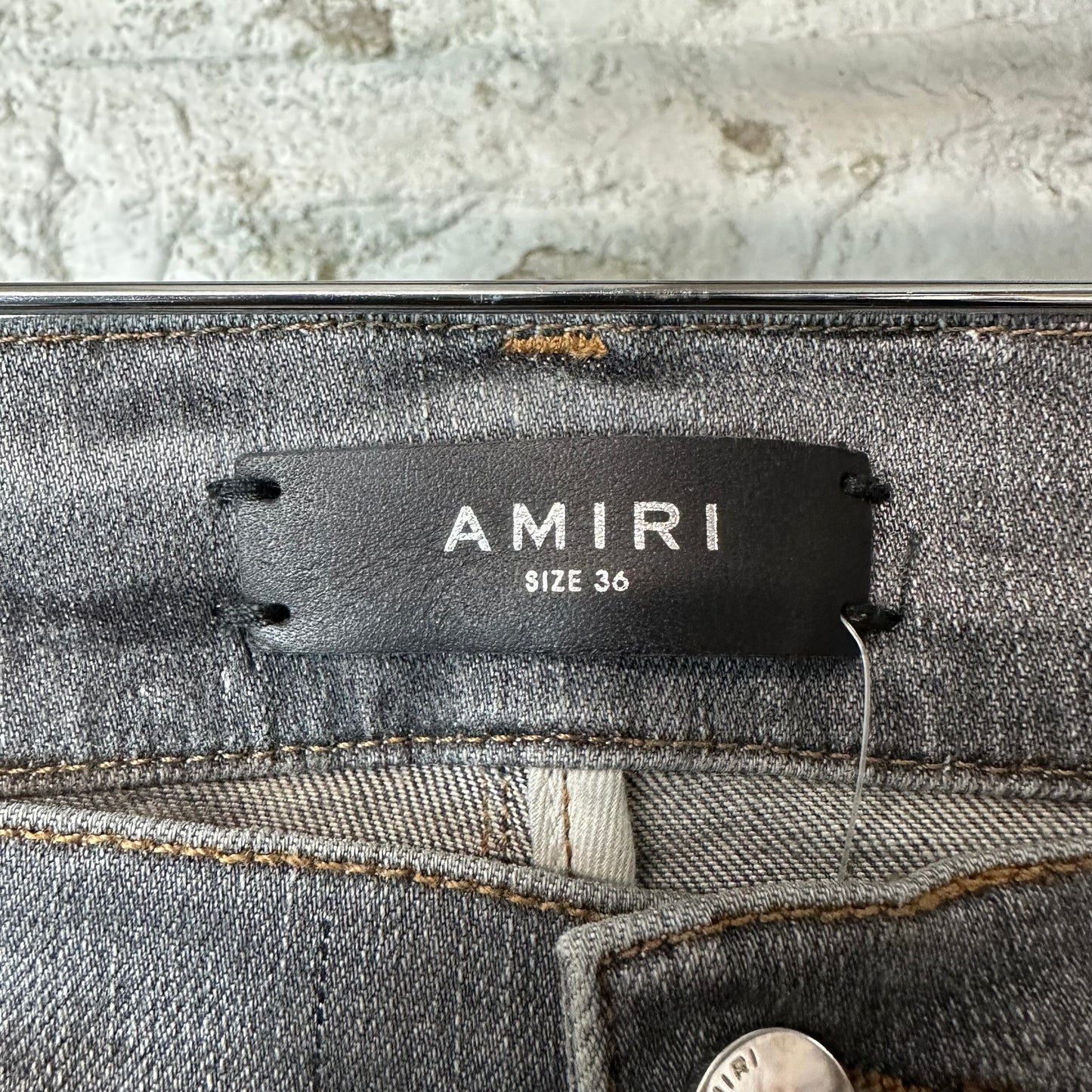 Amiri Plain Grey Denim Jeans Sz 36