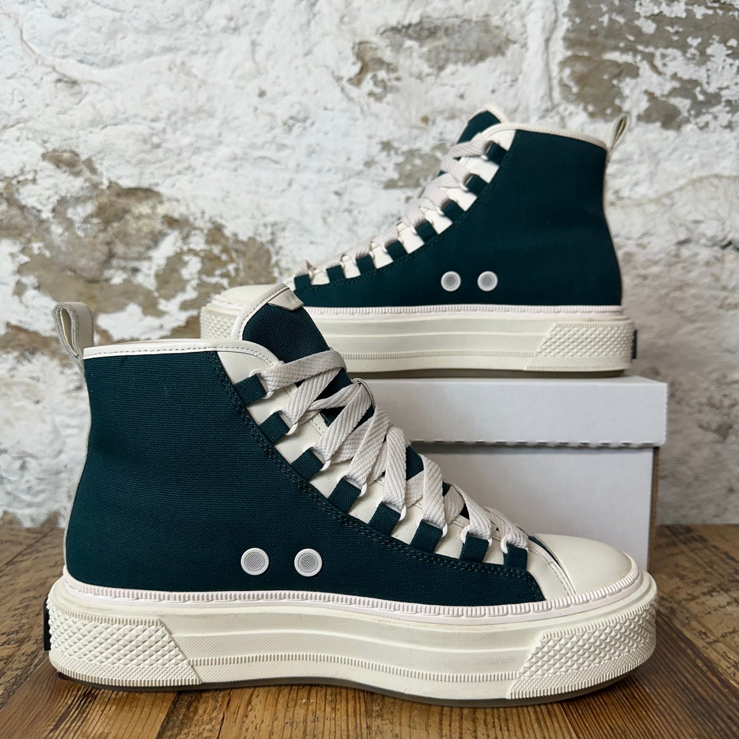 Amiri High White AM Forest Green White Sneaker Sz 8 (41)