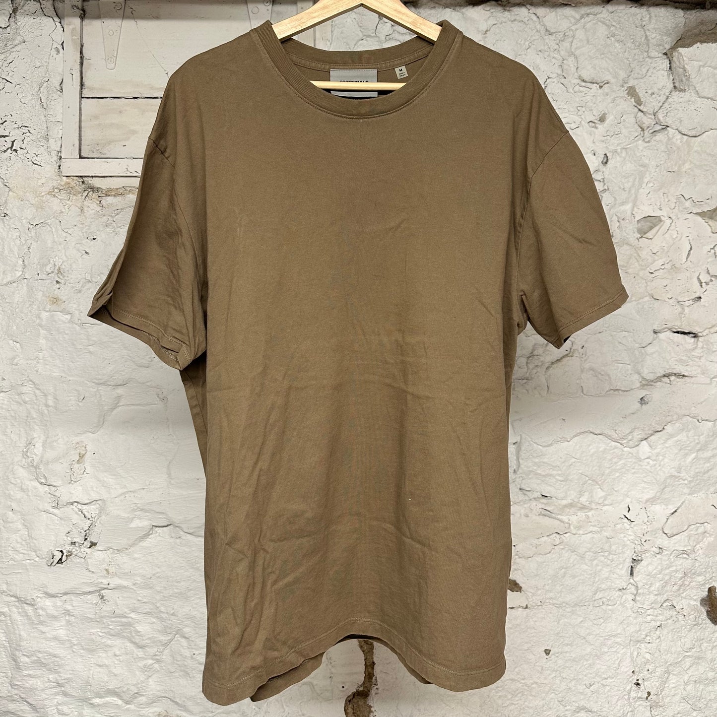 Fear of God Essentials Brown Back Spellout T-Shirt Sz M