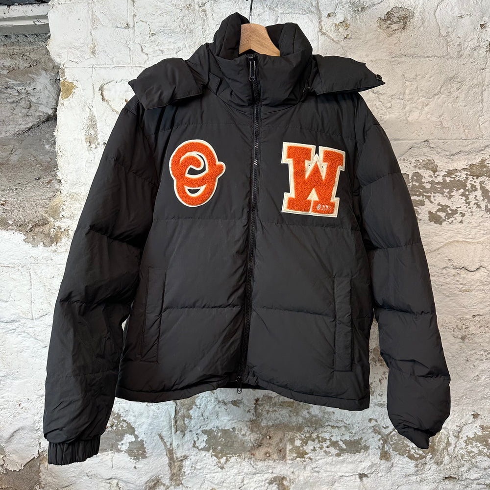 Off-White Orange OW Patch Black Jacket Sz S