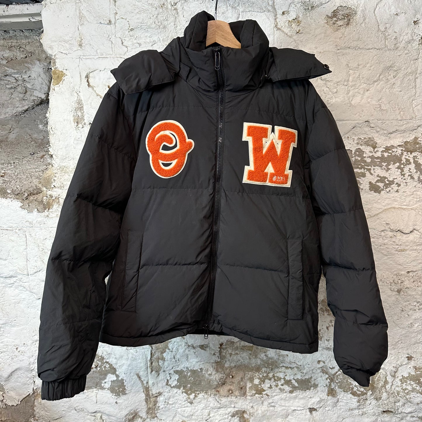 Off-White Orange OW Patch Black Jacket Sz S