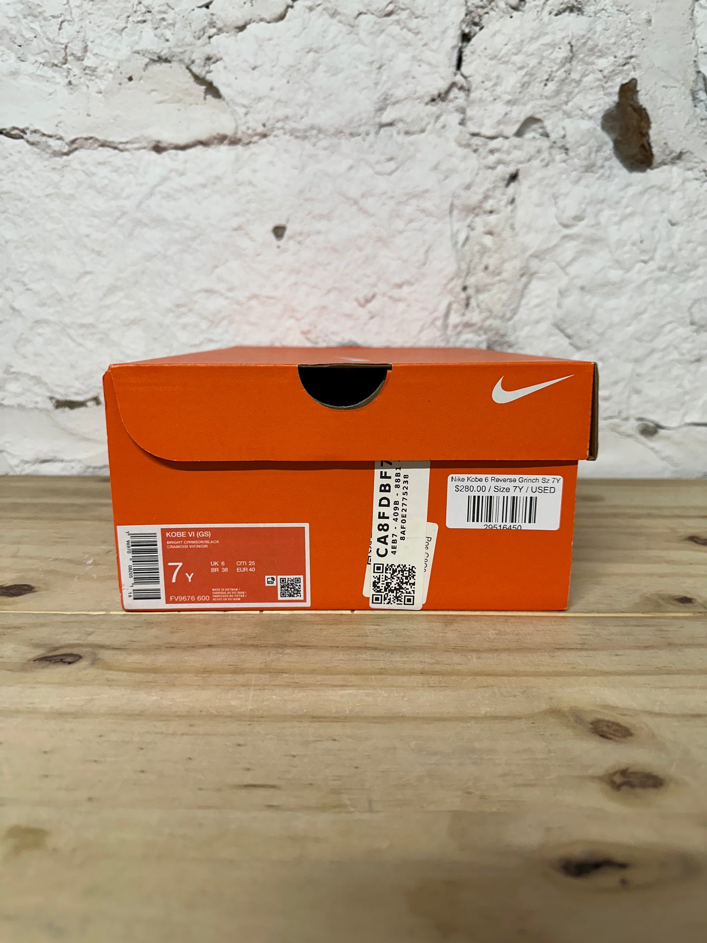 Nike Kobe 6 Protro Reverse Grinch Sz 7Y