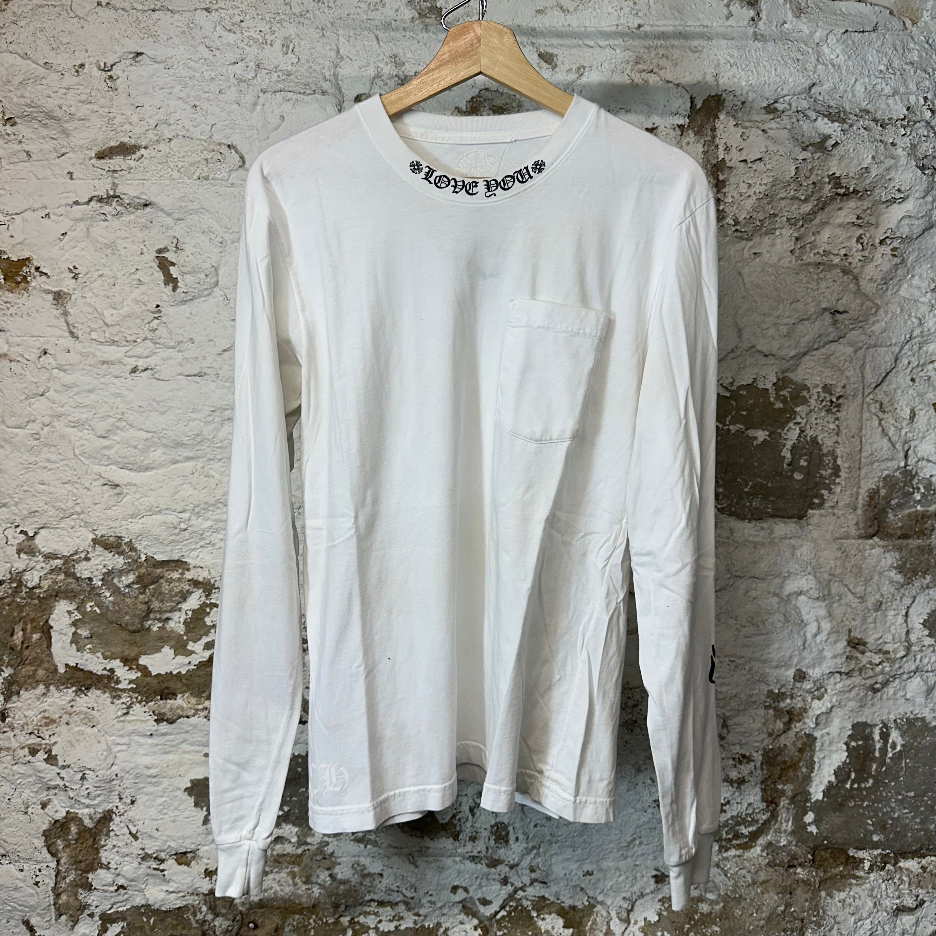Chrome Love You Spell White Long Sleeve Sz M