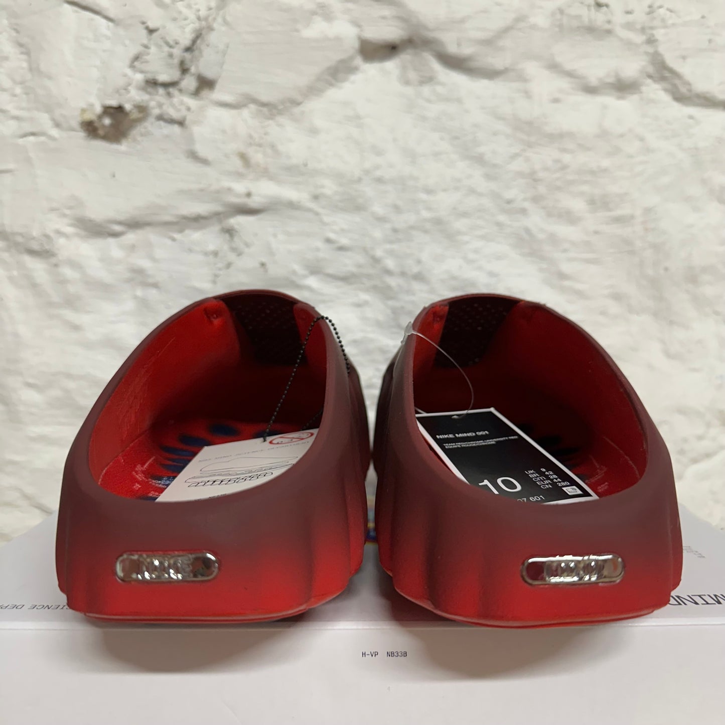 Nike Mind 001 Slide Team Red University Red Sz 10 DS