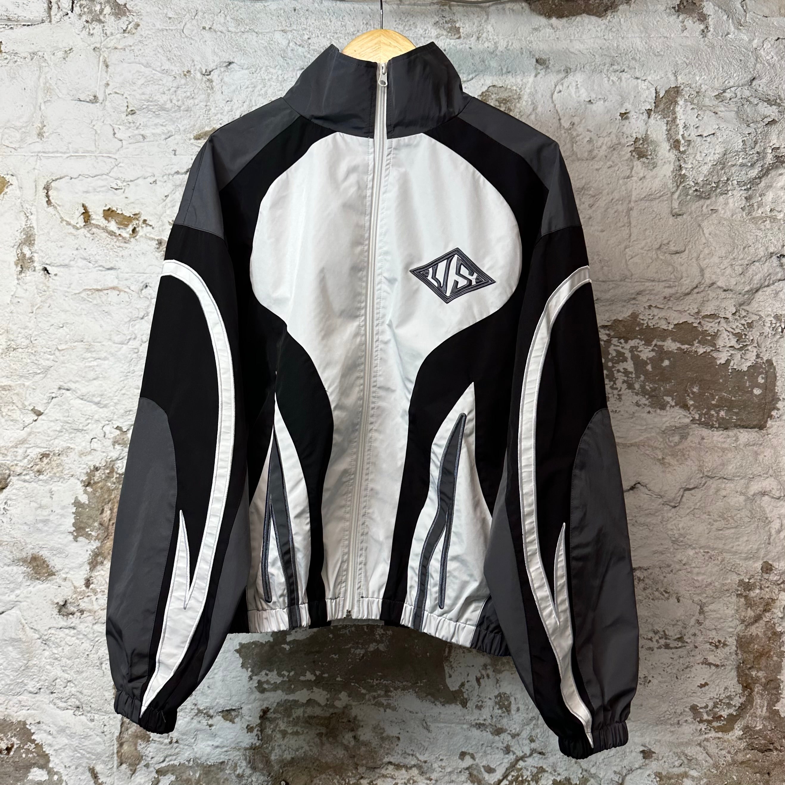 Vale Black White Gray Track Jacket Sz S