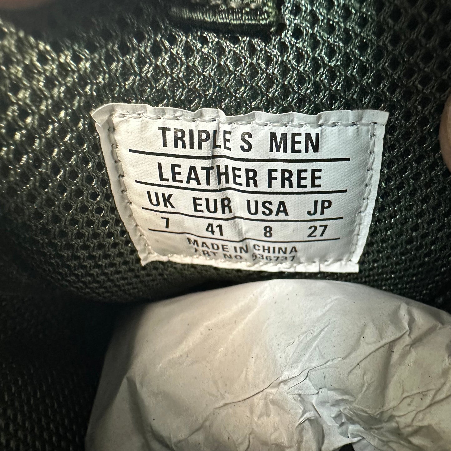 Balenciaga Triple S Khaki Black Sneaker Sz 8 (41) DS