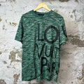 Louis Vuitton Big Logo Striped T-shirt Green Sz XL
