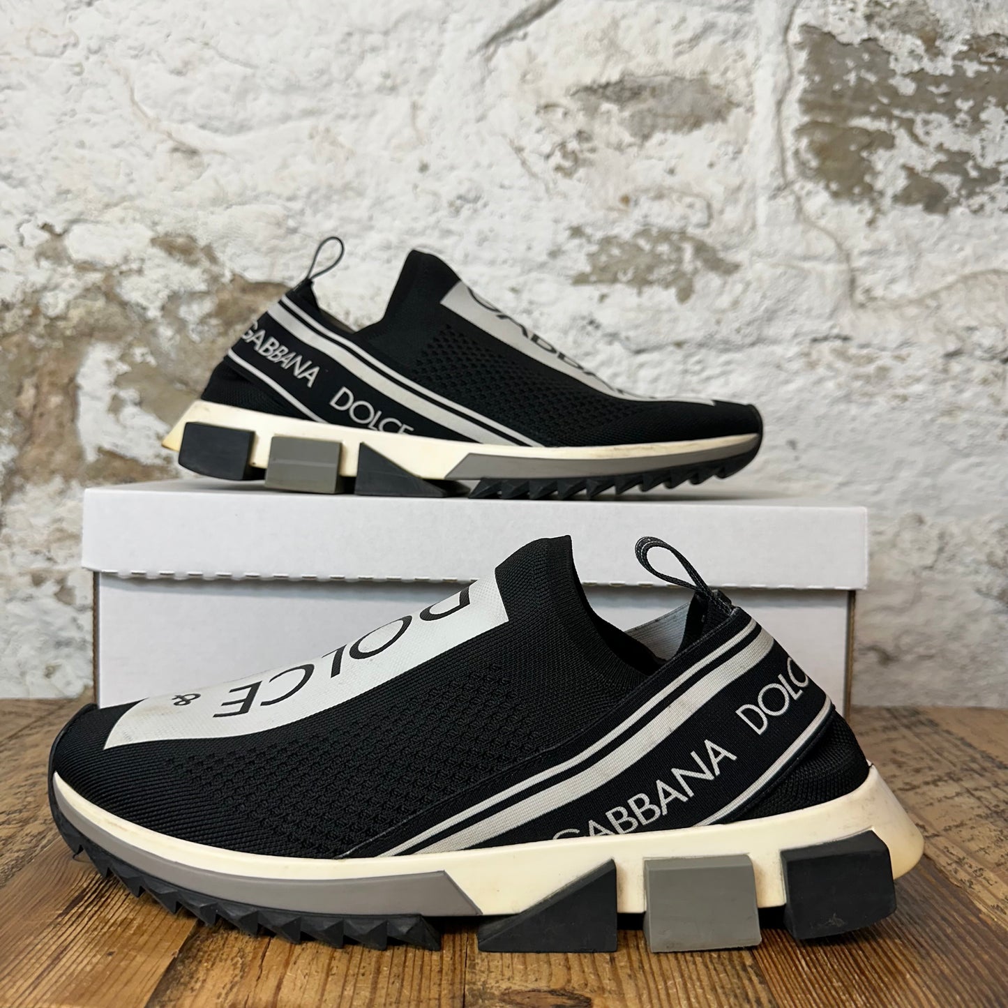 Dolce Gabbana Sorrento Black White Sneaker Sz 11 (44)