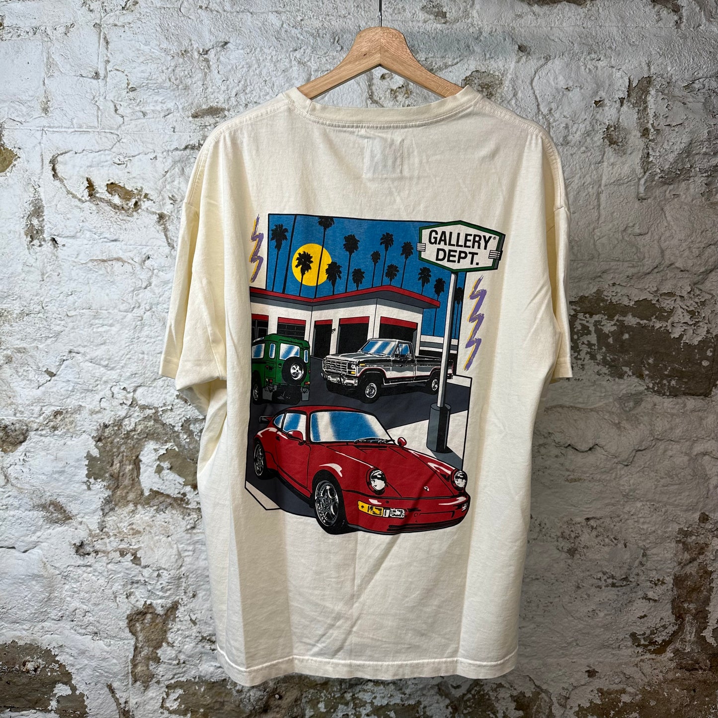 Gallery Dept Drivethrough T-shirt Cream Sz L