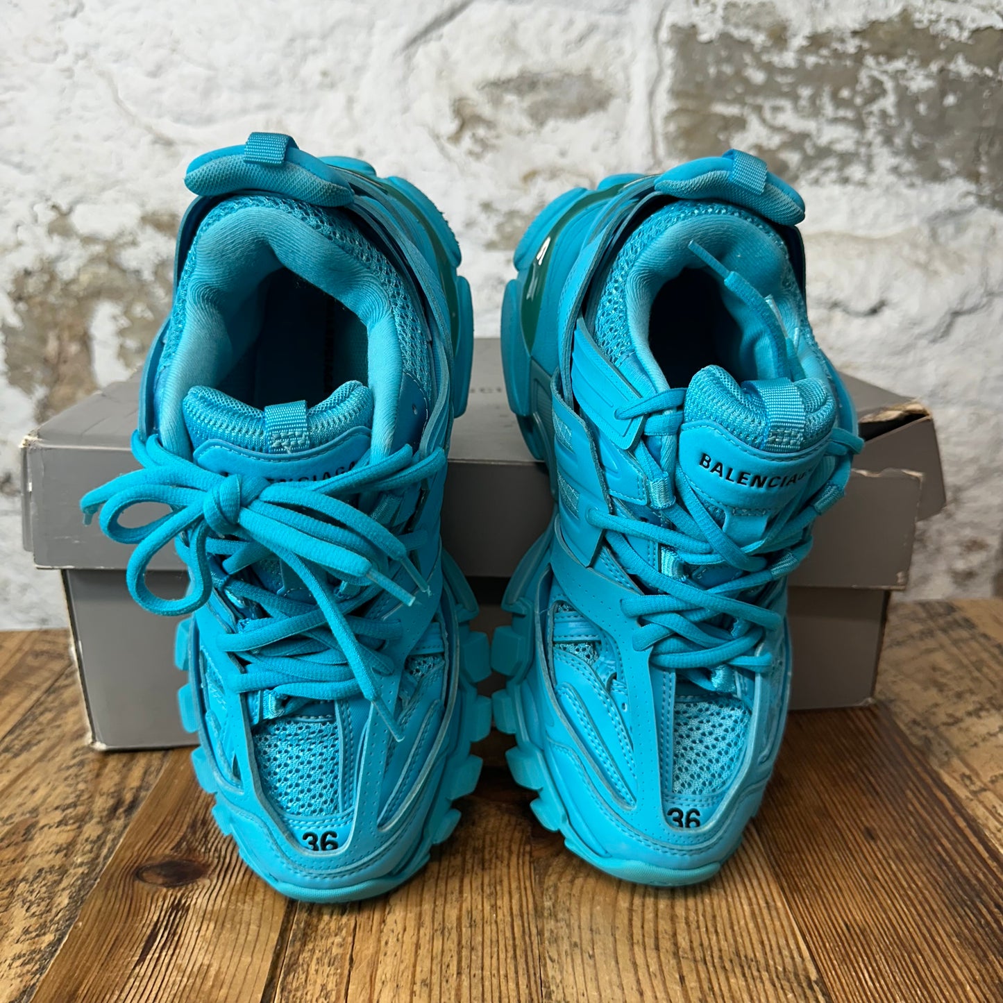 Balenciaga Track Runner Teal Blue Sneaker Sz 4.5 (36)