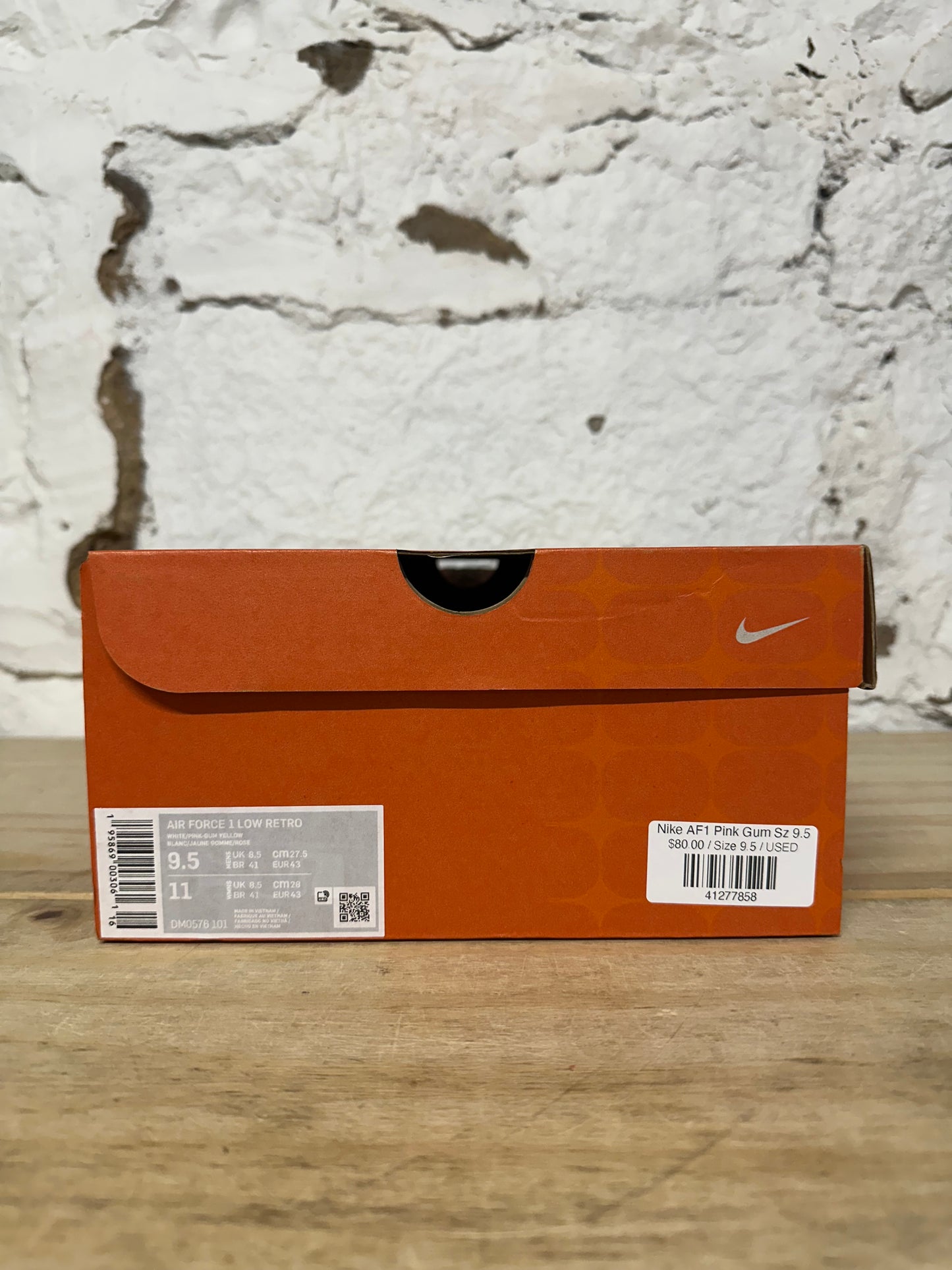 Nike Air Force 1 Low Pink Gum Sz 9.5