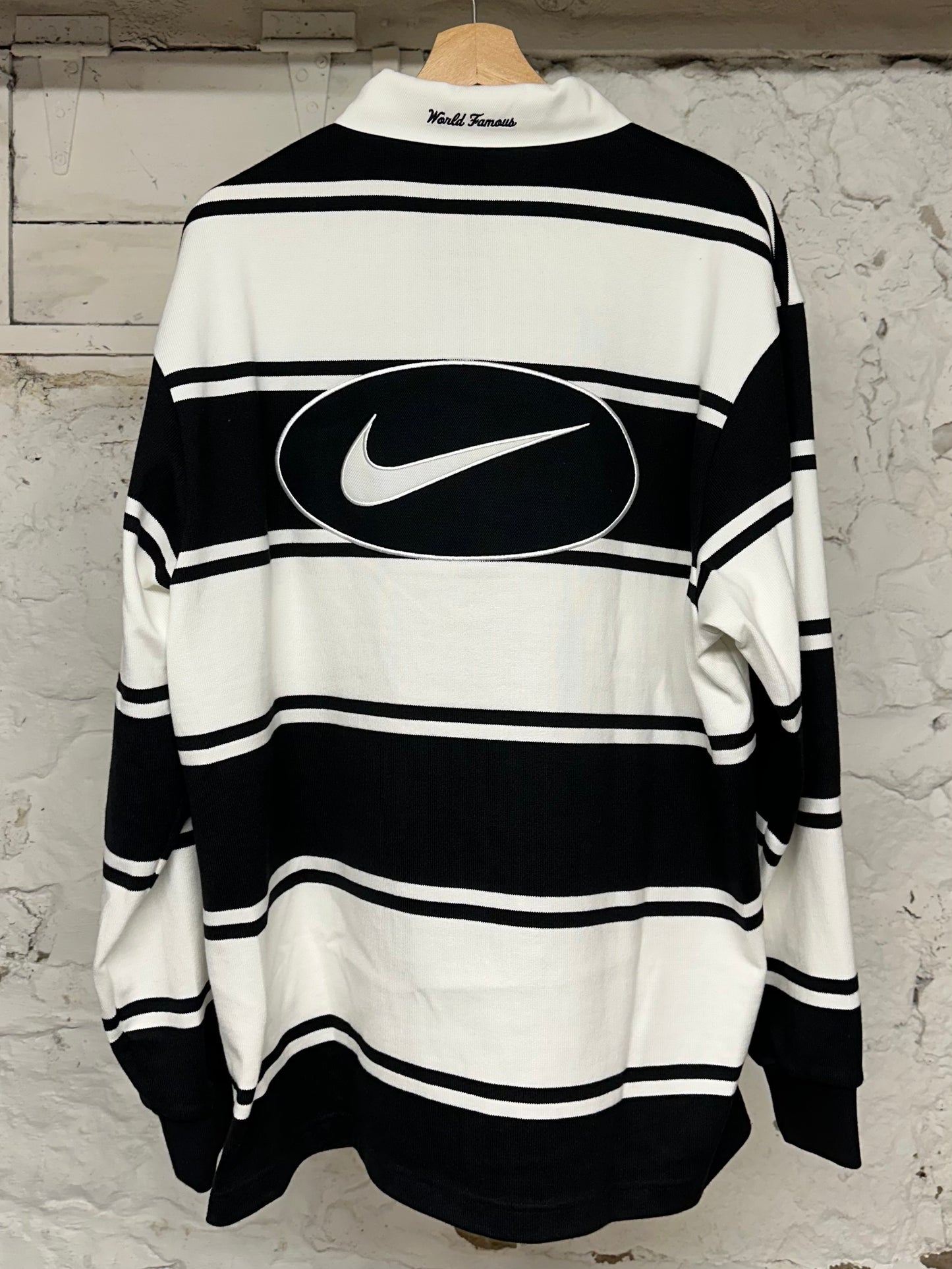 Supreme Nike Striped Rugby Sz L