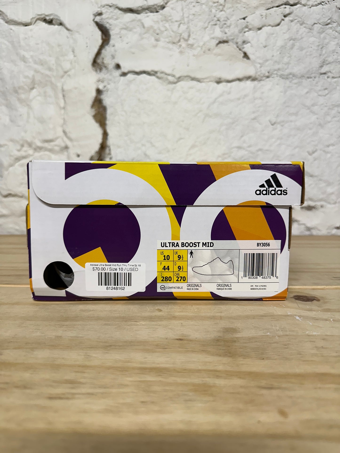 Adidas Ultra Boost Mid Run Thru Time Sz 10