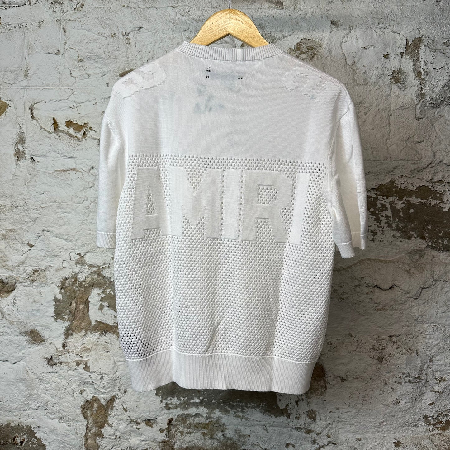 Amiri 22 Knitted Jersey T-shirt White Sz XS