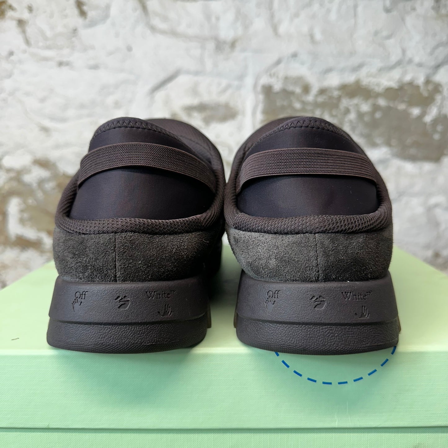 Off-White Out Of Office Brown Suede Mule Sz 11 (44)