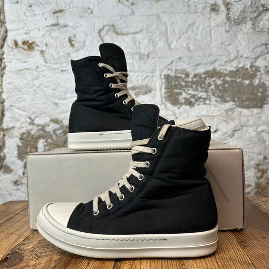 Rick Owens High Black Puffer Milk Sneaker Sz 6 (38)