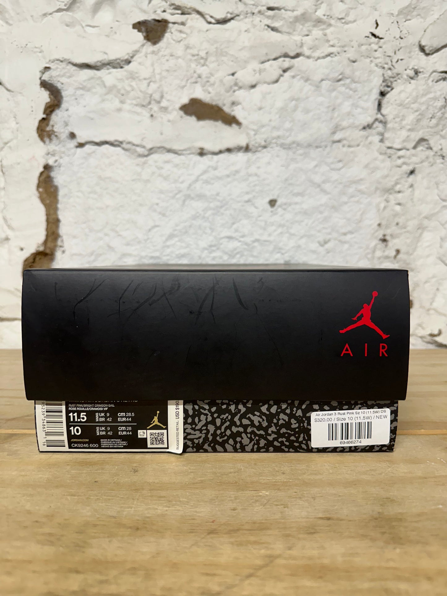 Air Jordan 3 Rust Pink Sz 10 (11.5W) DS