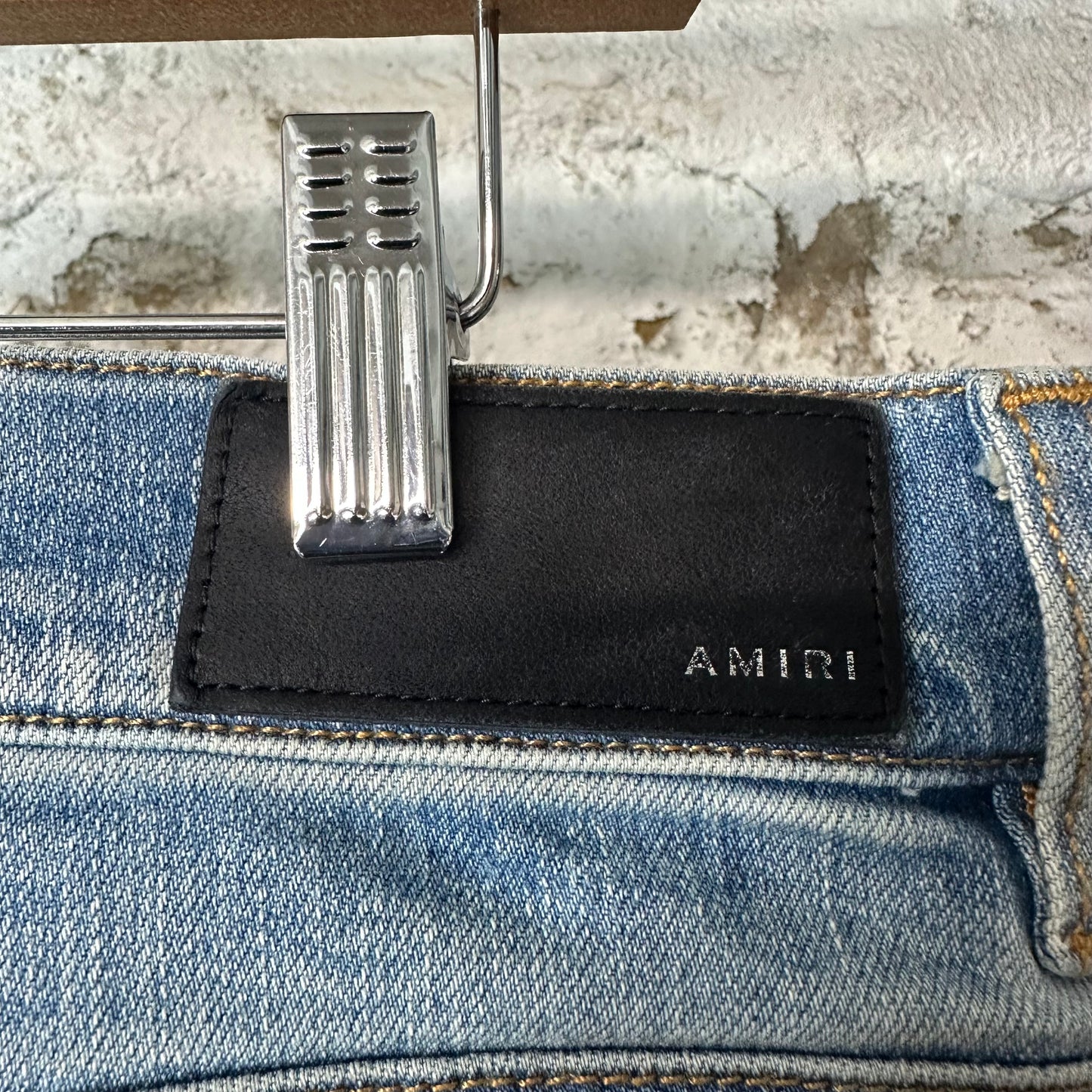 Amiri Heart Patch Blue Denim Jeans Sz 34