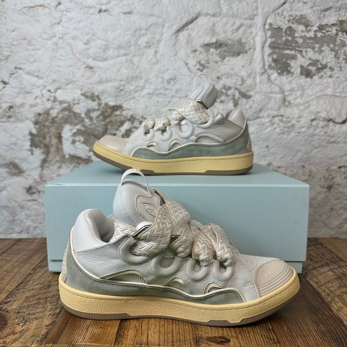 Lanvin Curb White Jade Sneaker