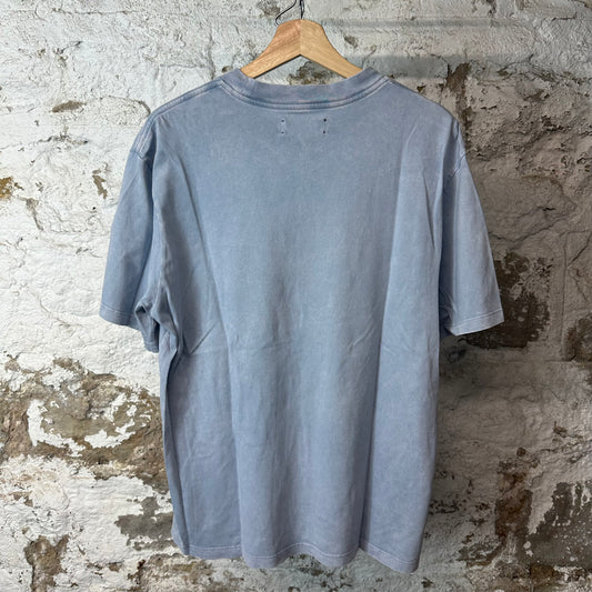 Amiri Vine Spellout Light Blue T-Shirt Sz S