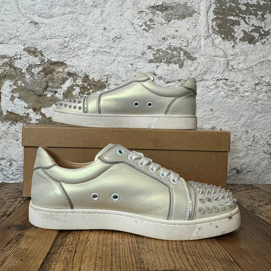 Christian Louboutin Low Snow Silver Spike Sneaker Sz 4.5 (36.5)