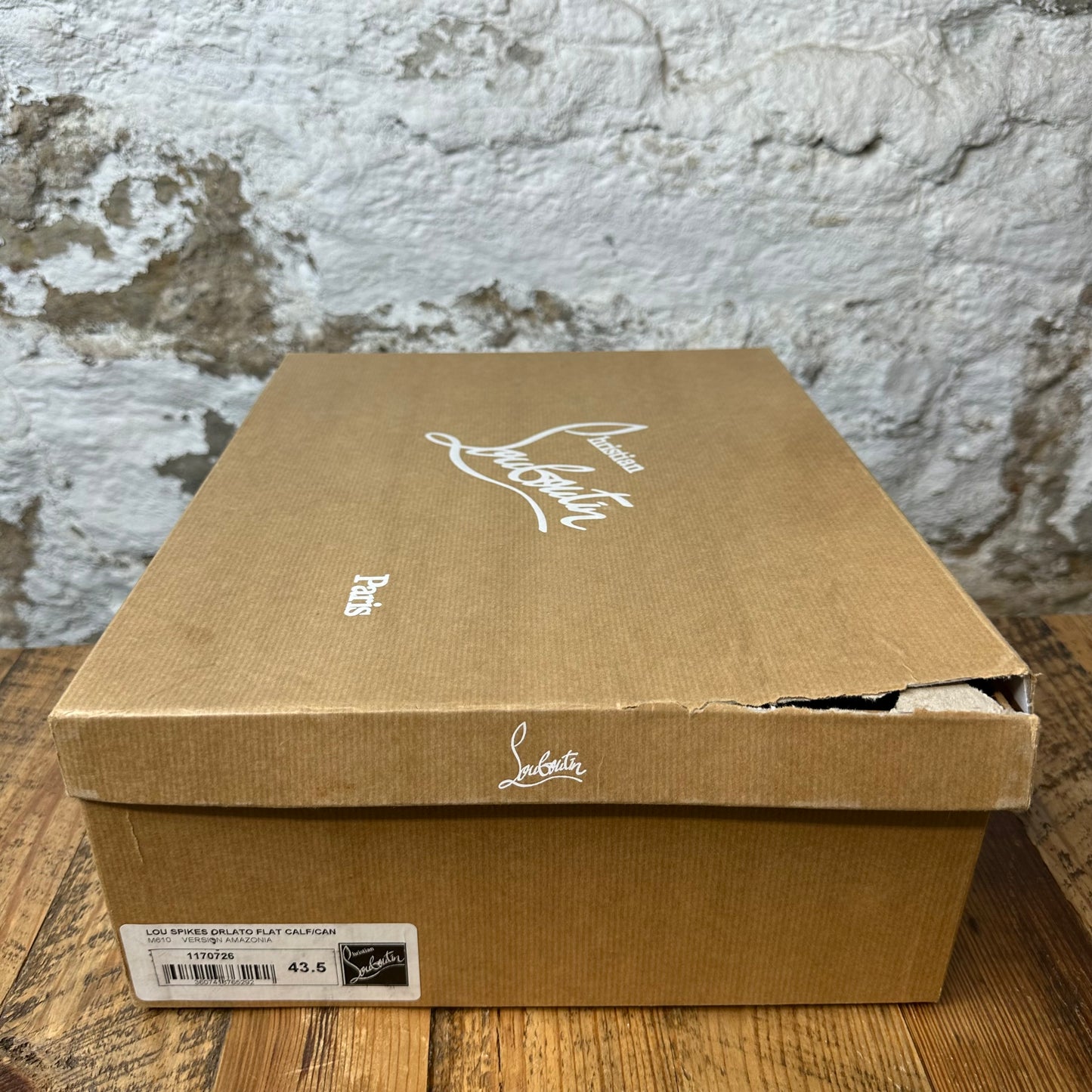 Louboutin Blue Green Stripe Spike Sneaker Sz 10.5 (43.5)