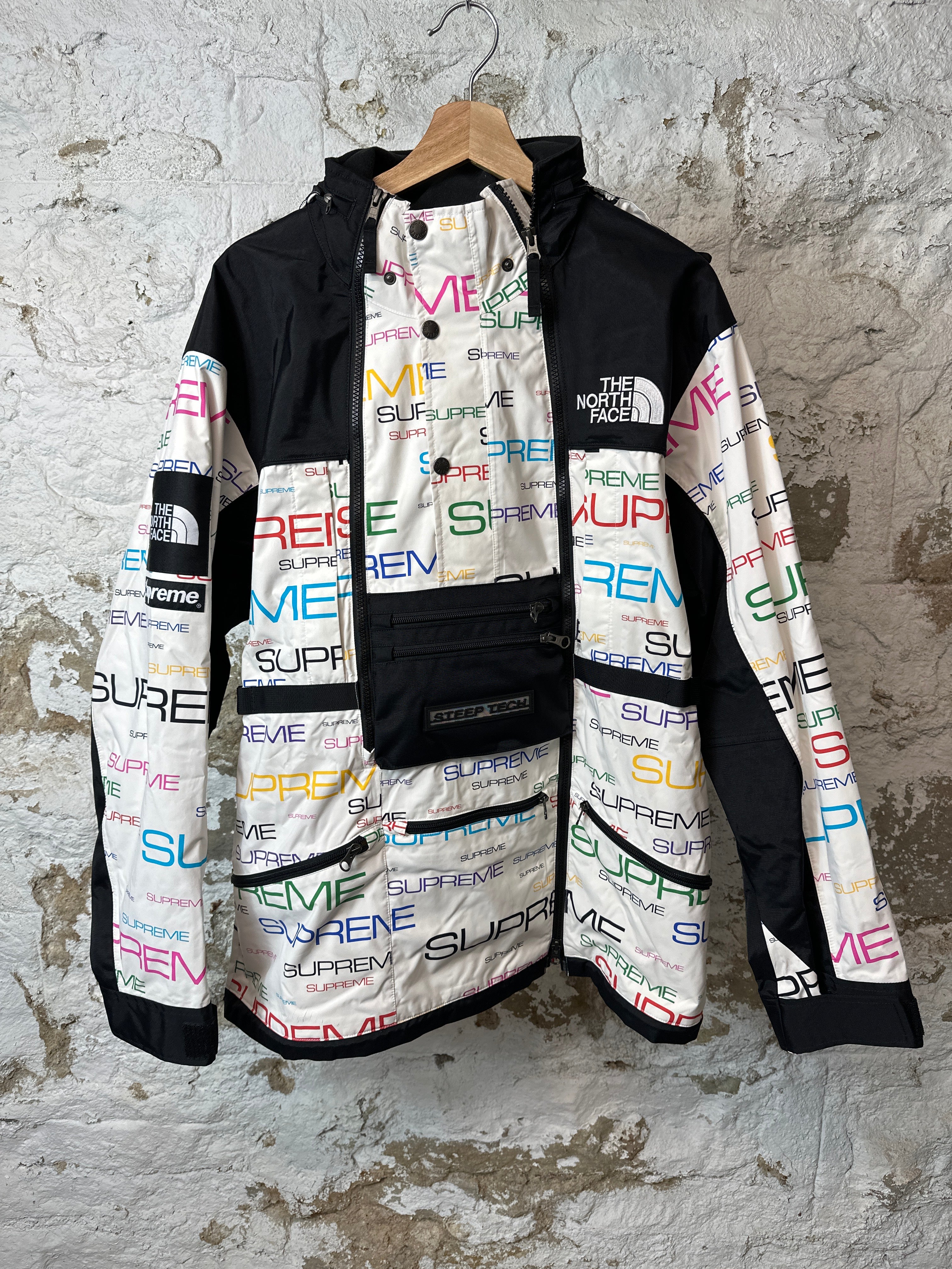 Supreme TNF Steep Tech White Multicolor Jacket Sz XL