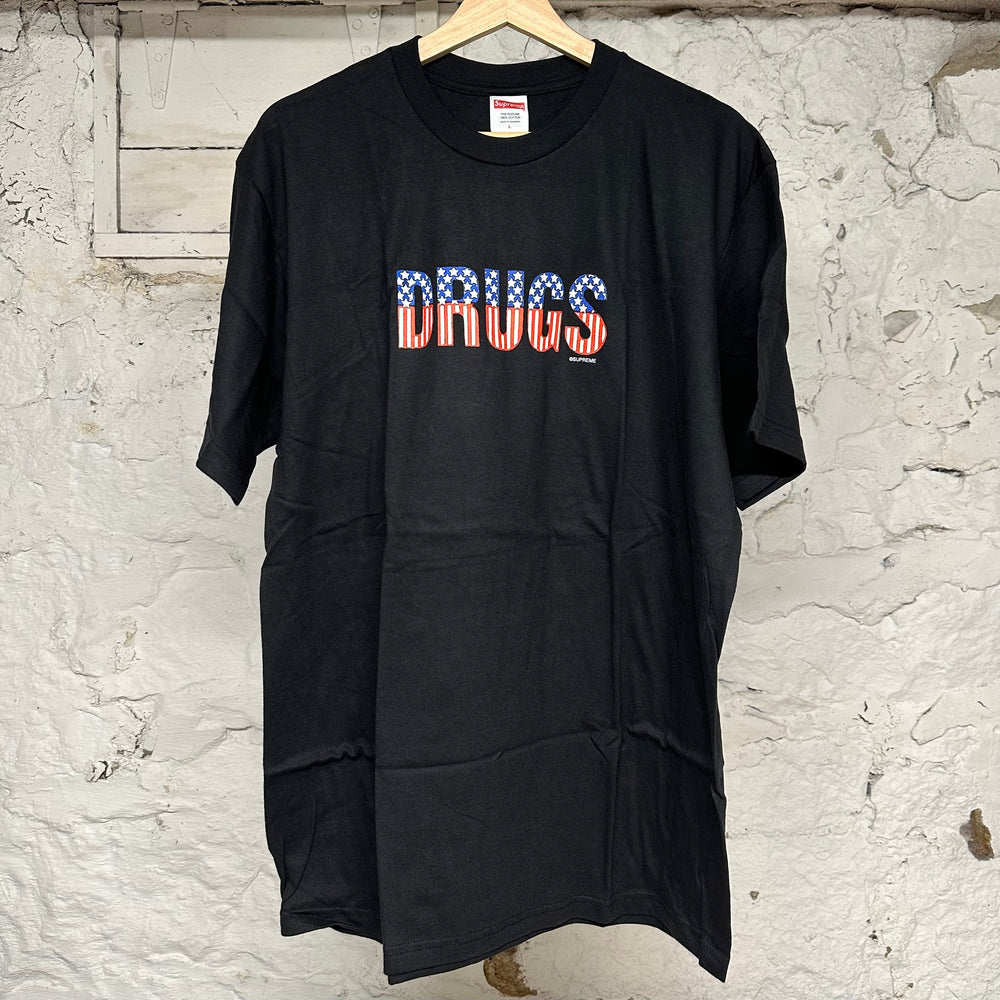 Supreme Drugs USA Black T-Shirt Sz L DS
