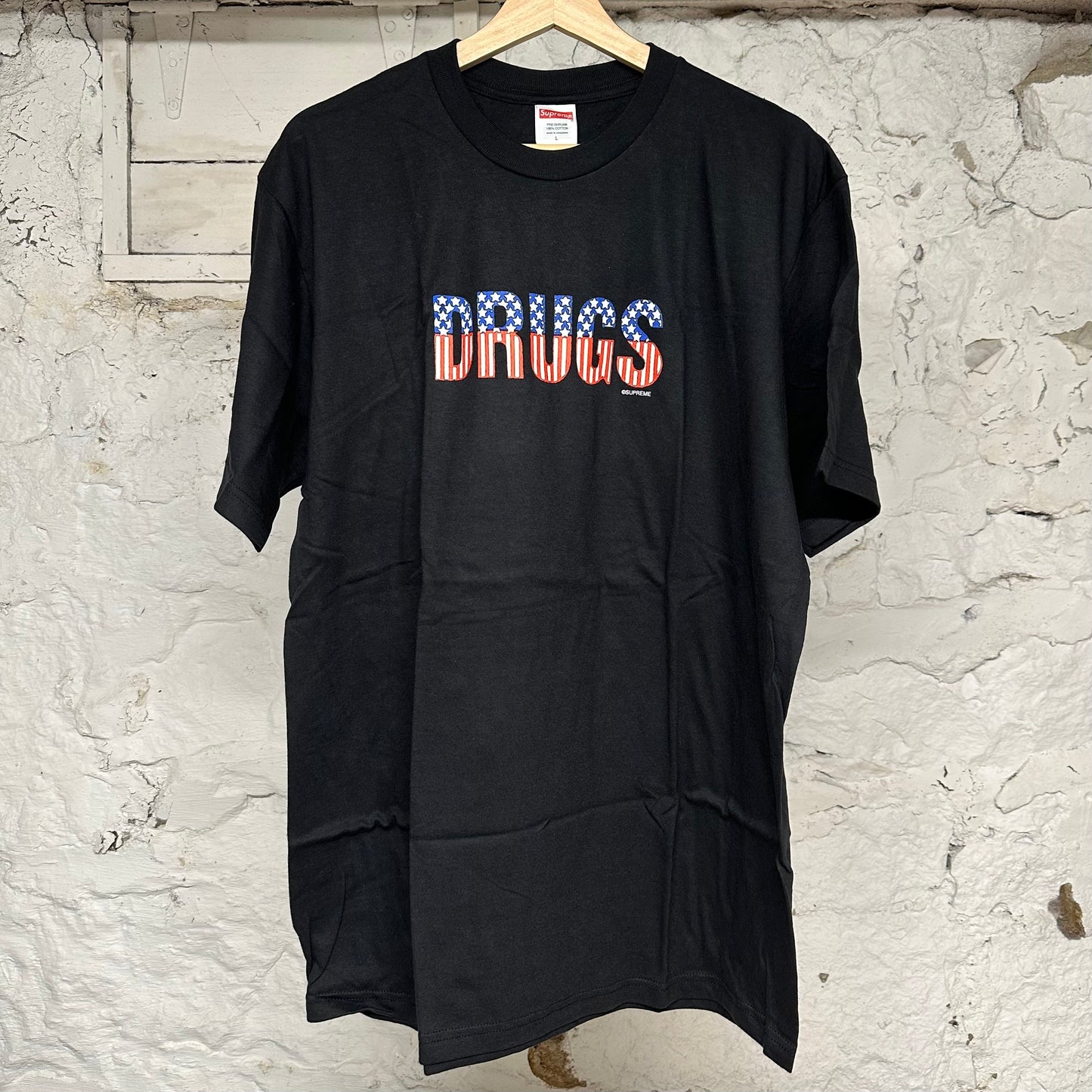 Supreme Drugs USA Black T-Shirt Sz L DS