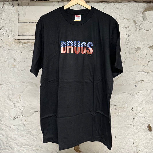 Supreme Drugs USA Black T-Shirt Sz L DS