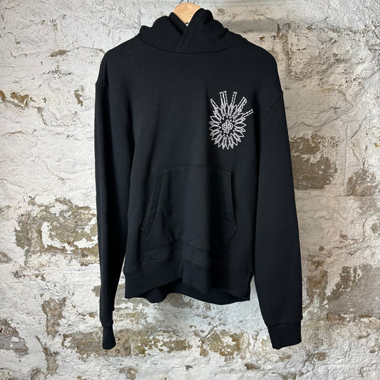 Amiri Crystal Poke Hoodie Black Sz M