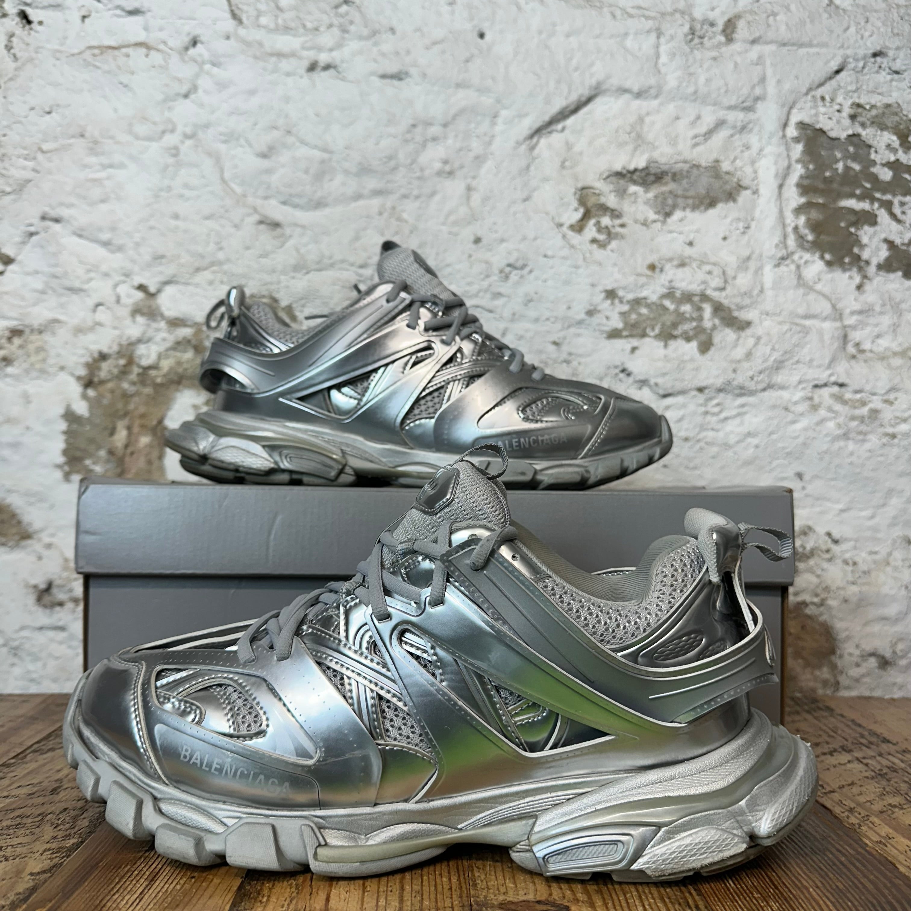 Balenciaga Track Runner Silver Sneaker Sz 11 (44)