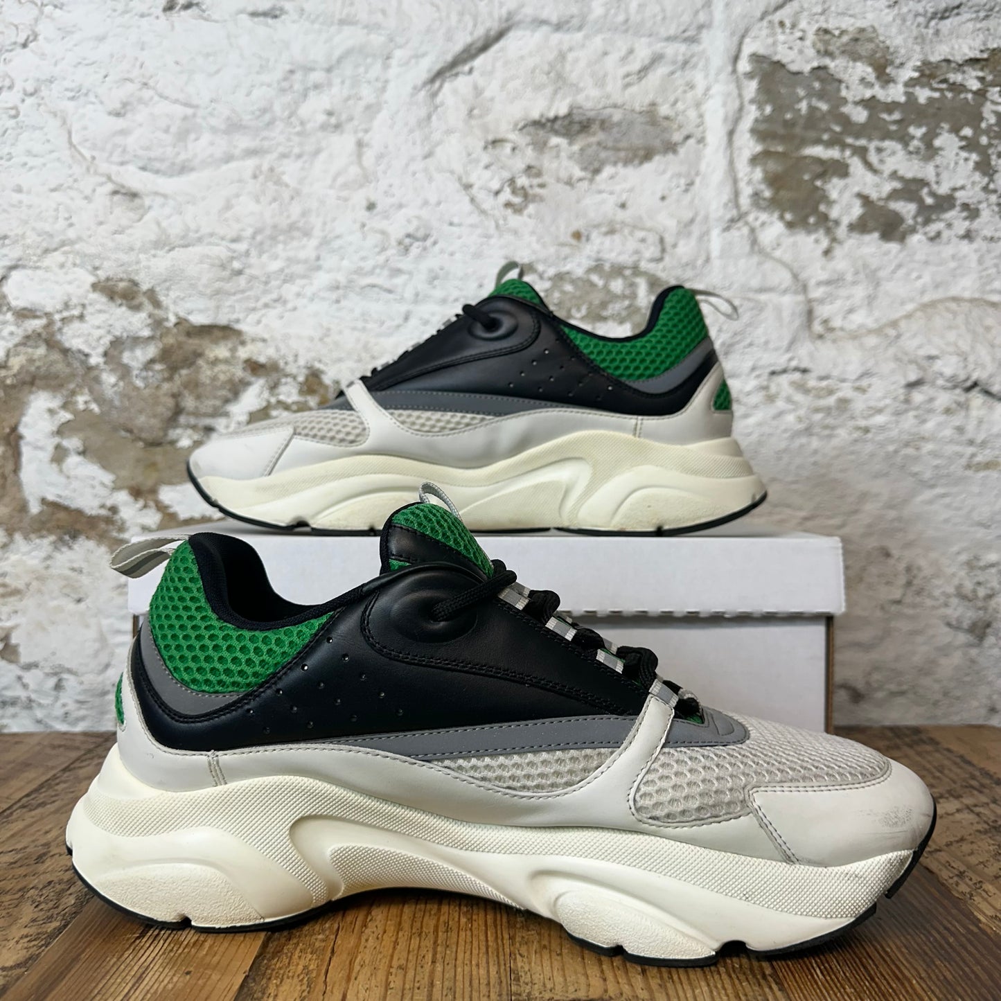 Dior B22 Green White Black Sneaker Sz 12 (45) No Box