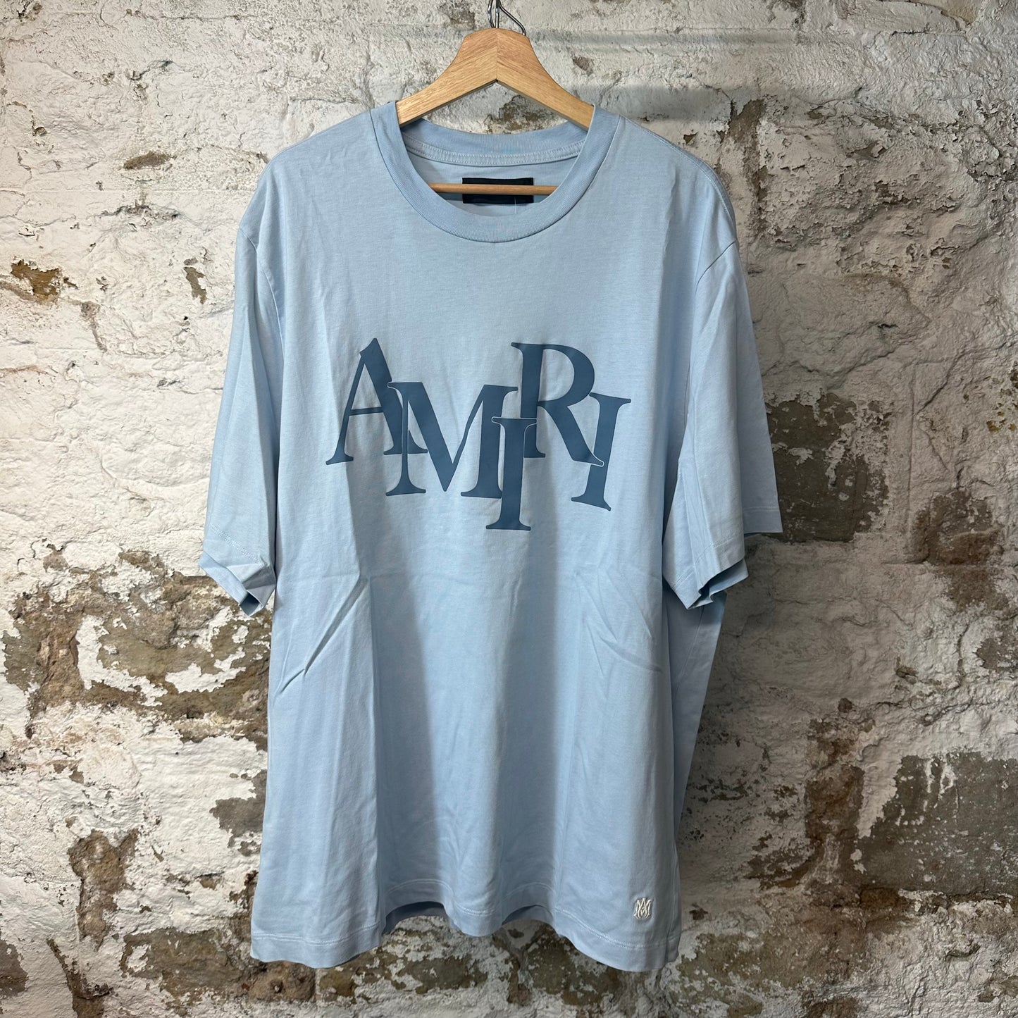 Amiri Blue Stagger Spell Blue T-Shirt Sz XXXL