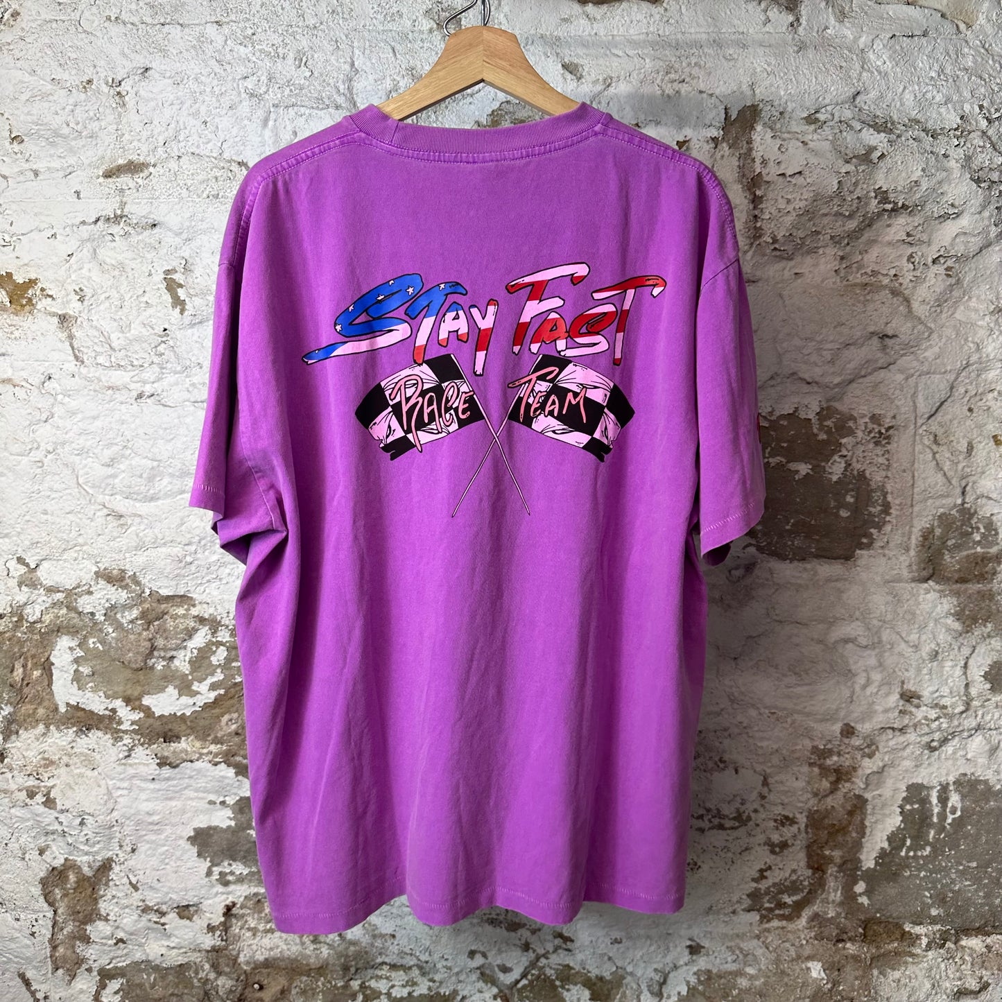Matty Boy Anti Promo Stay Fast Race T-shirt Pink Sz L
