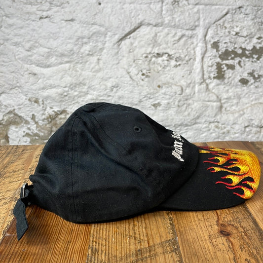 Palm Angels Flame Hat Black