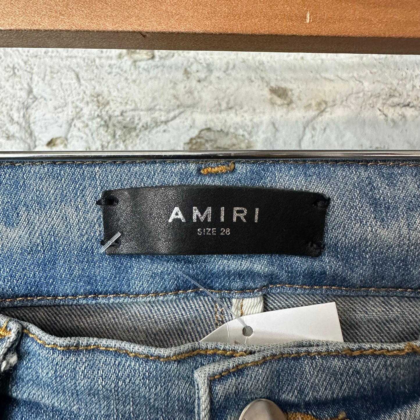 Amiri Knee Hole Blue Denim Jeans Sz 28