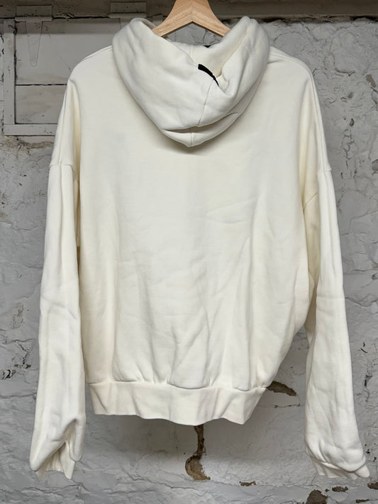 Fear of God Essentials Chest Logo White Hoodie Sz S