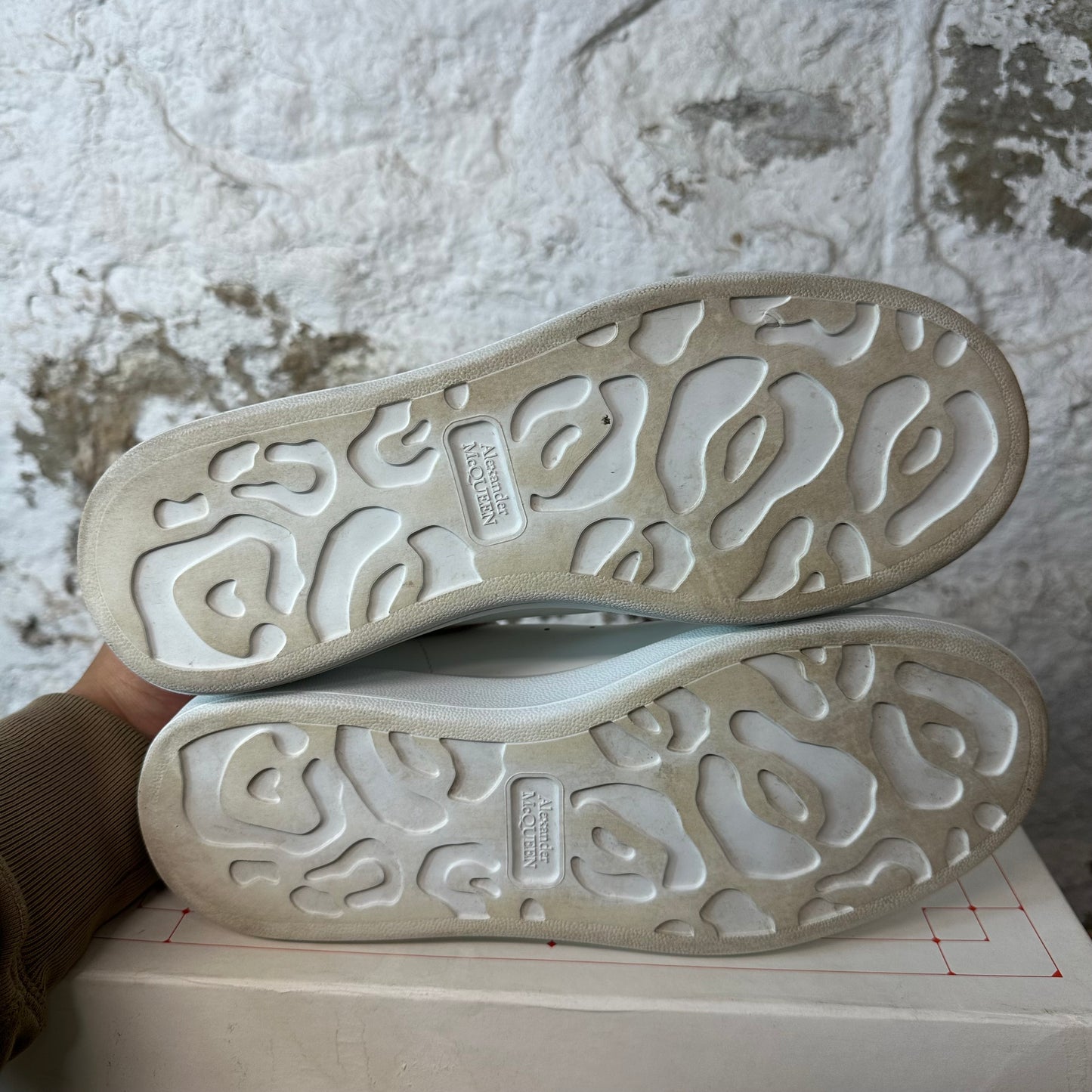 Alexander Mcqueen Pink Tab White Sneaker Sz 9 (42)