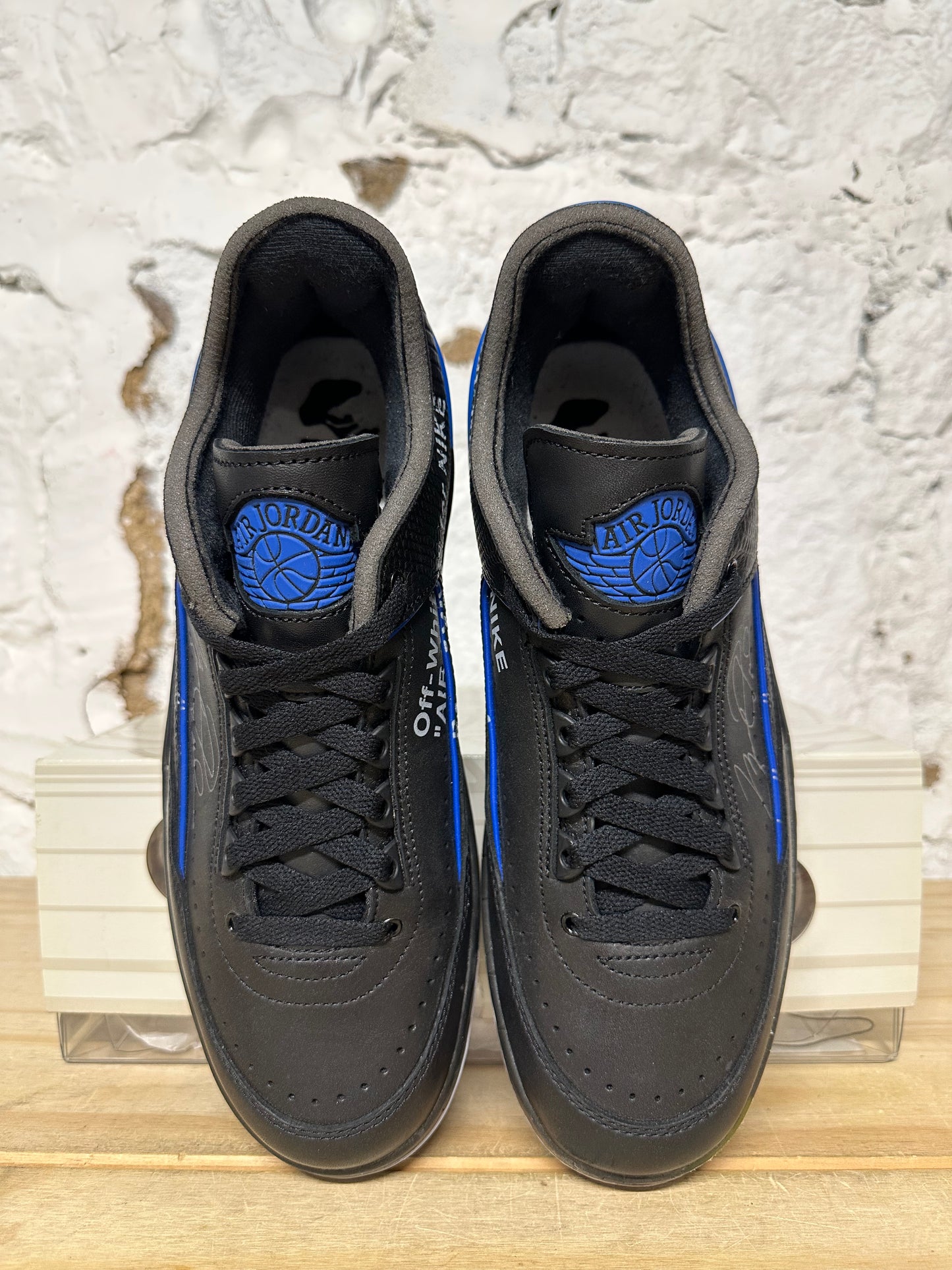 Air Jordan 2 Low Off-White Black Royal Sz 10