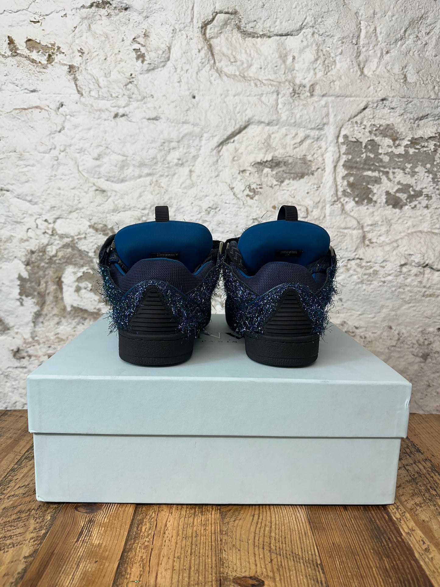 Lanvin Curb Blue Confetti Sneaker