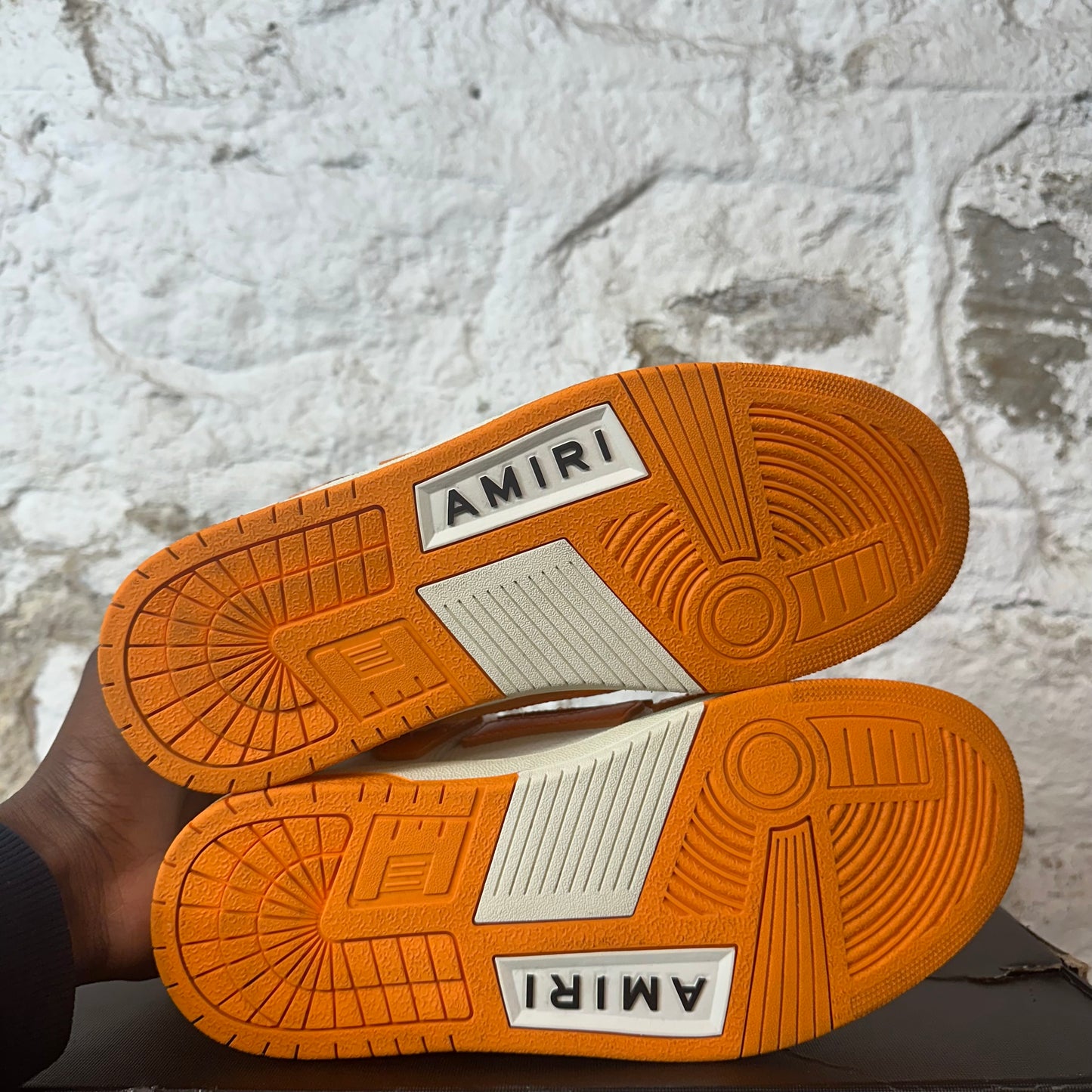 Amiri Orange Skeleton White Cream Sneaker Sz 7 (40)