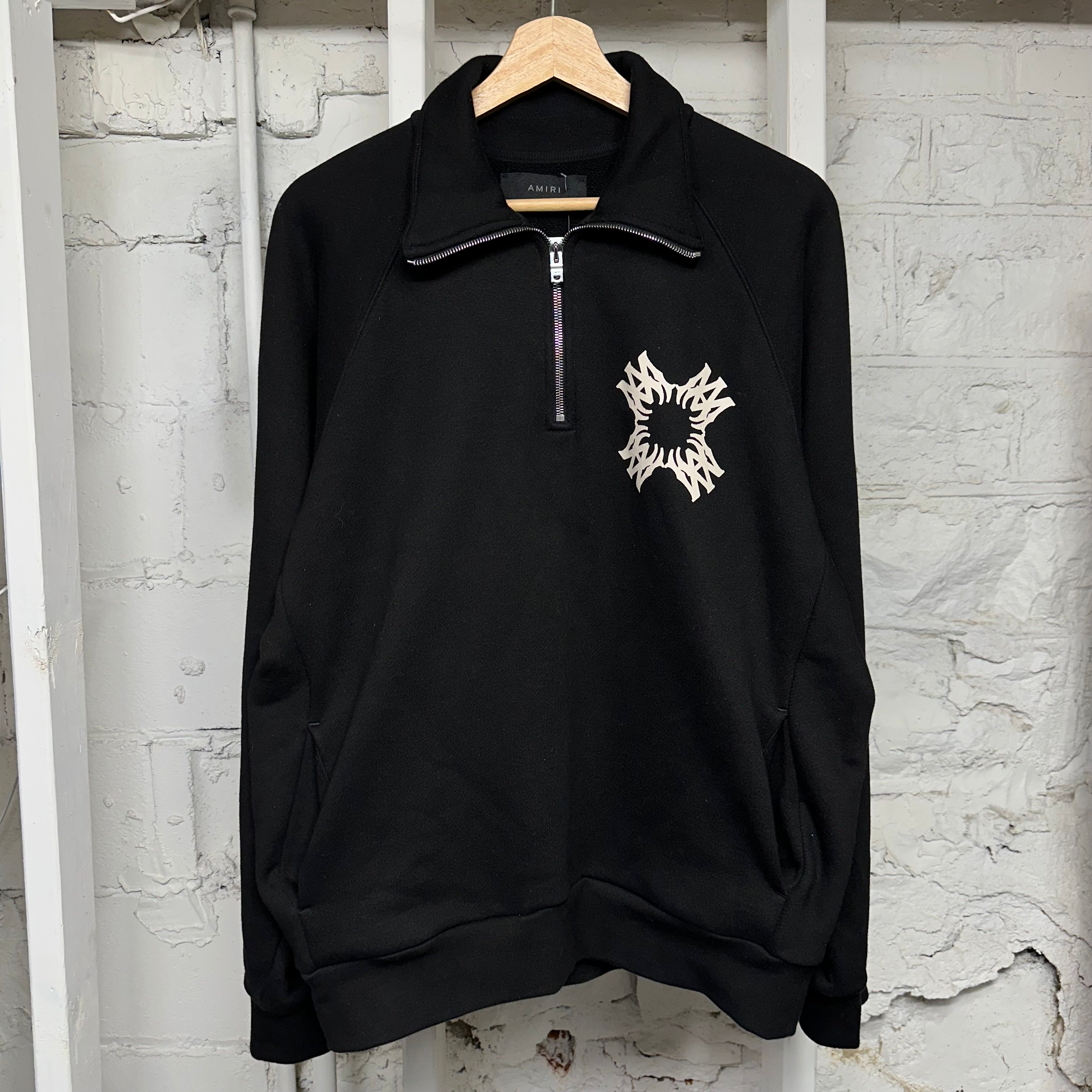 Amiri MA Quad Quarter Zip Sweatshirt Sz M