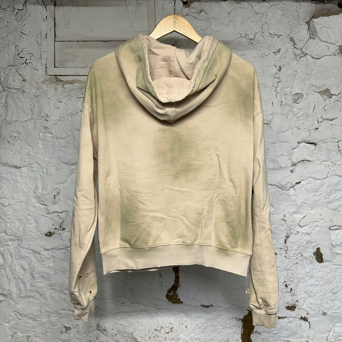 Vale Garden Beige Zip Up Hoodie Sz S