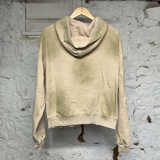 Vale Garden Beige Zip Up Hoodie Sz S