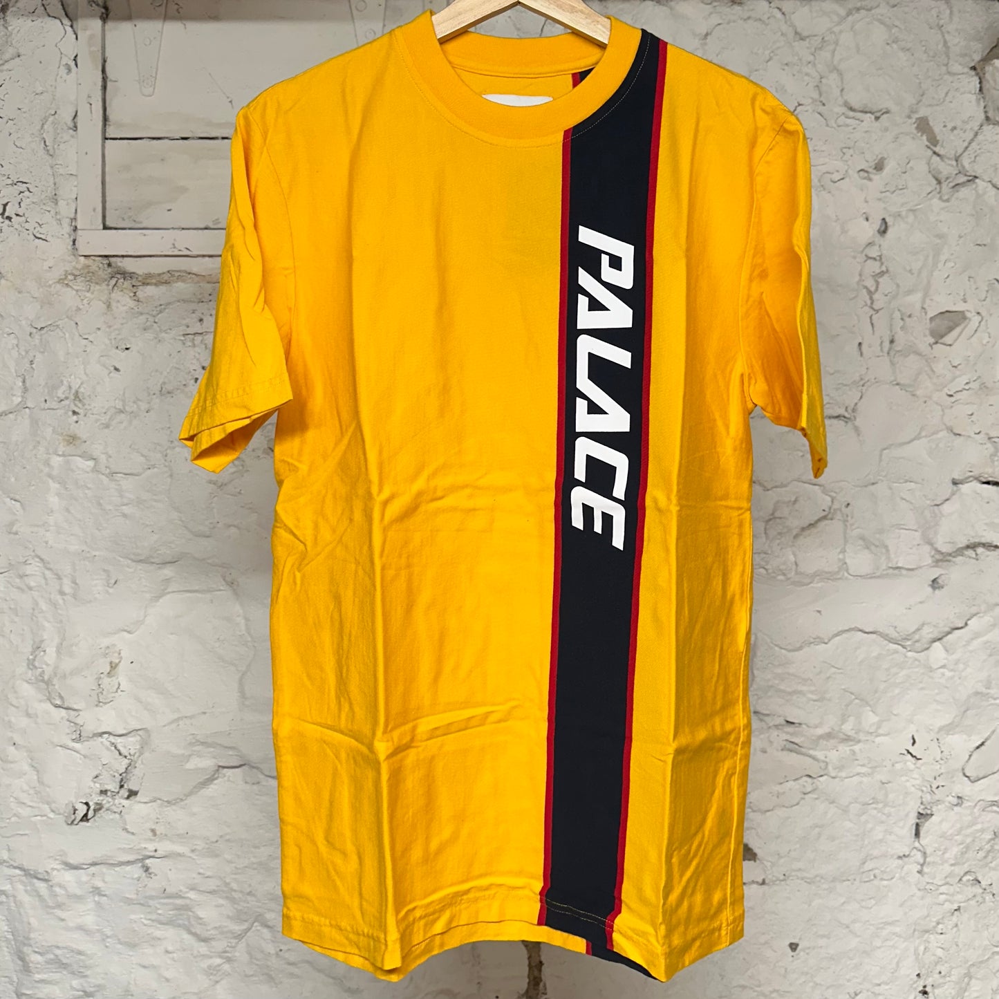 Palace Stripe Yellow Black T-Shirt Sz M